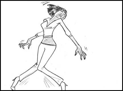 Sobe water superbowl commercial black and white storyboard featuring Naomi Campbell and dancing lizards